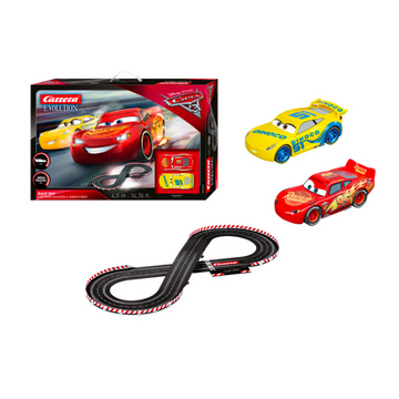 Carrera Evolution Cars 3 Race Day Slot Racing Set Lightning McQueen vs Dinoco Cruz